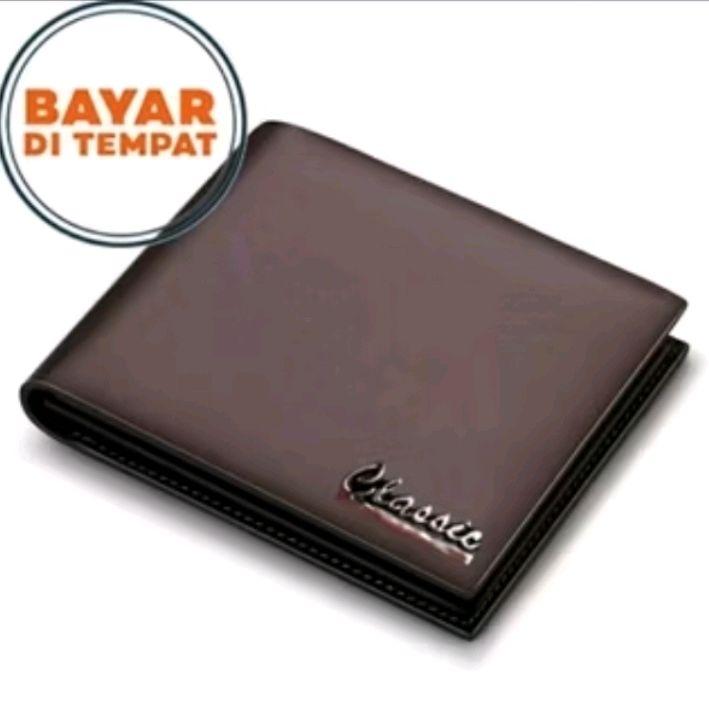 DOMPET DISTRO DOMPET LIPAT PRIA KULIT SINTETIS FREE BOX Hitam 0