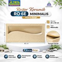 Gambar TRISENSA Roster Keramik RO 6E Colonial 20x40cm Beige KW A Ventilasi Minimalis untuk Sirkulasi Udara Baik dan Estetika Menarik - Tanpa Packing Kayu (Instan) dari Tirta Bangunan Kota Depok 1 Tokopedia