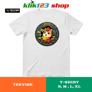 Kaos TEEVIBE Motif Imlek | T-Shirt Lunar New Year Premium | Baju Imlek Unisex | Nyaman Dipakai | Size S M L XL