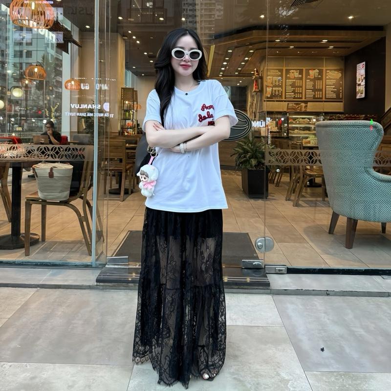 Váy maxi ren hoa Hàn Quốc ba tầng siêu xinh tiểu thư - Lót ngắn quyến rũ 2 màu nữ women 6