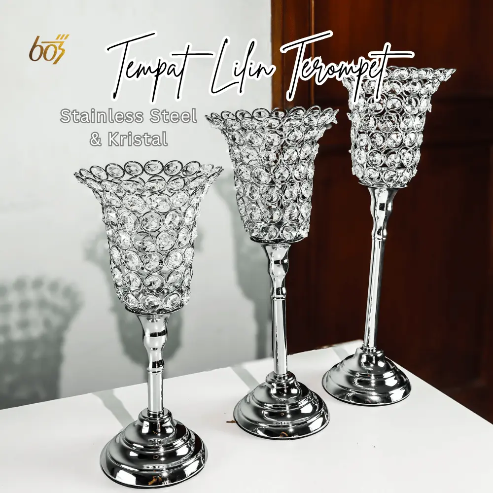 COD 603STORE Tempat Lilin Kristal Lonceng