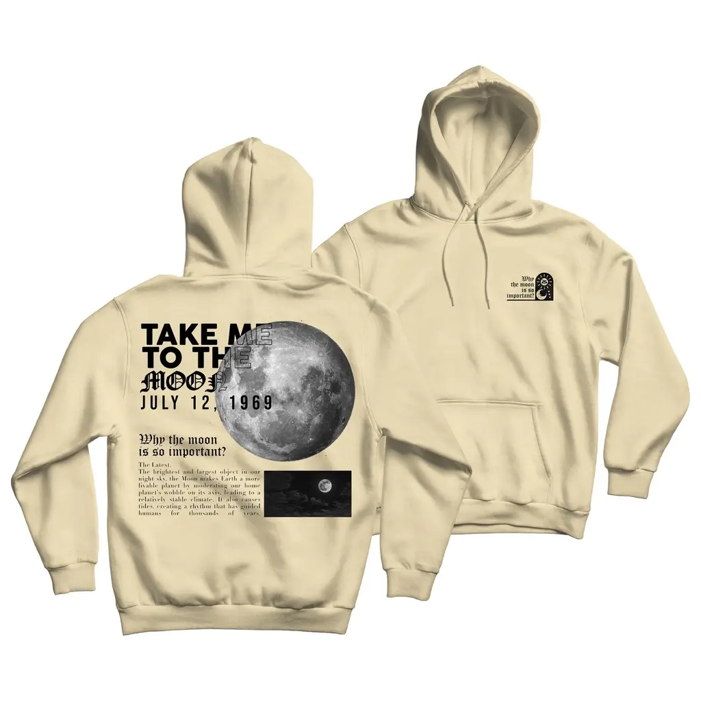 FENJACK Hoodie Jumper MOON ( Sablon ) Size M-XXL - Pria & Wanita