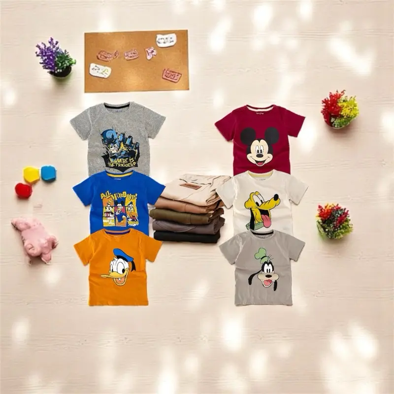 SETELAN ANAK USIA 1-8 THN Distro Katun Anak-Anak Fashion Kaos Cotton Combed 30s & Celana Pendek Katun Drill Tahan Lama Nyaman Dipakai Parsel Parsel 3
