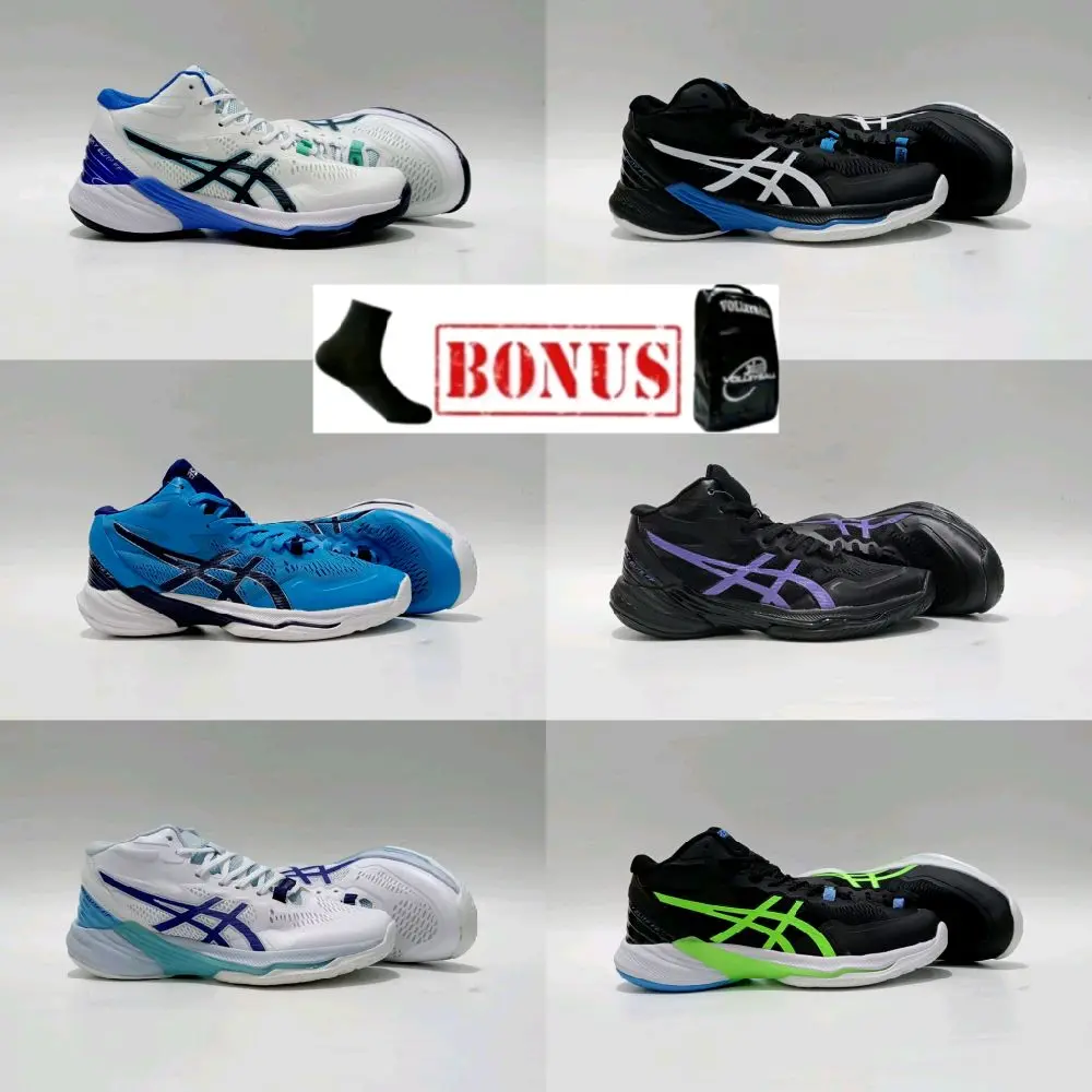 sepatu voli dan badminton terlaris mid super premium impor sepatu volly ball pria wanita Nyaman Berpori Uniseks Cepat Kering