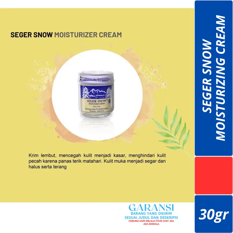 3 PCS SEGER SNOW MOISTURIZER CREAM 30GR 2