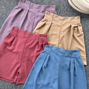 [100K 4PCS] - Celana Kulot Pendek Pita Korean Style | Celana Santai Polos