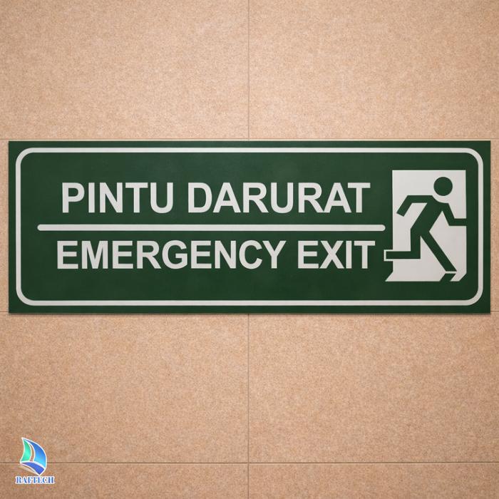 Ukuran Rambu Exit Jual Sign Jalur Evakuasi dan Rambu Exit | Acrylic Ukuran 30 x 10 cm ...