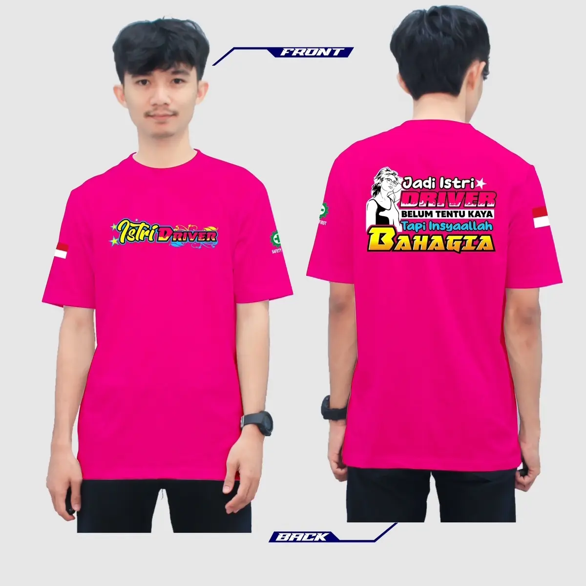Kaos Istri Driver New Design Katun Combed 24s Extra Soft Finishing - Kerja