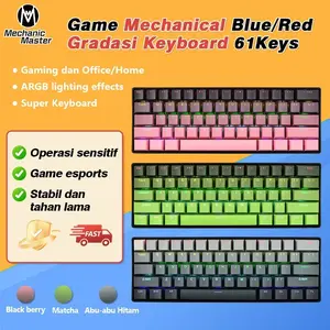 Mechanic Master Gaming Mechanical Keyboard  RGB Light Type-C  Semua Tombol Keyboard