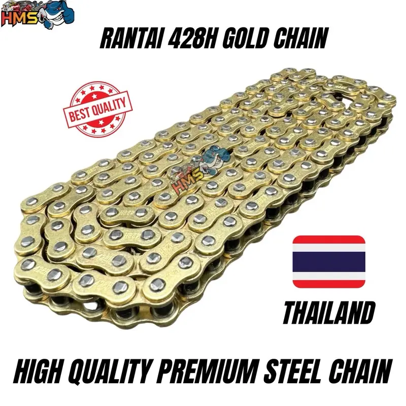 (BISA COD) RANTE RANTAI GOLD EMAS 428 H 428H THAILAND 130 120 110 L THAILAND PNP BISA UNTUK GEAR SSS 428 ORIGINAL THAILAND Outdoor 0