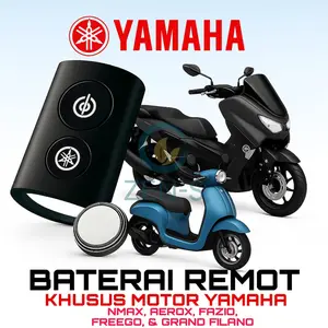 Baterai Batre Kunci Remot Alarm Yamaha AEROX N-MAX LEXI FAZZIO FILANO ORIGINAL Awet