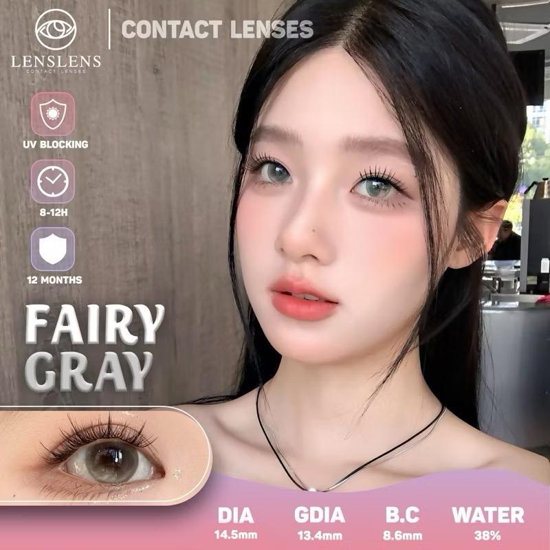 Lens Mắt Kính Áp Tròng Xám ngọċ Fairy Gray [ Phiên Bản Mới 14.5mm]
