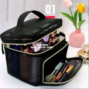 Tas Kosmetik Jaring fashion minimalis tas Perlengkapan  Penyimpanan Kapasitas Besar tempat alat alat kosmetik dll.