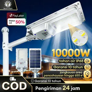 【beli 1 grati 1】Lampu Jalan Tenaga Surya 10000W lampu tenaga surya lampu solar cell lampu outdoor lampu tenaga matahari sensor gerak Lampu sensor LED Luar Ruangan 0 tagihan listrik IP67 tahan air