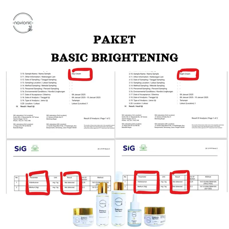 PAKET BASIC BRIGHTENING NAVIONIC 5PCS BPOM 1