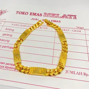 Gelang Plat Padi Gold Emas Muda – Mewah dan Tahan Lama untuk Penampilan Sempurna