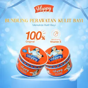 2 PCS Happy Talcum Powder 150gr Bedak untuk mencegah iritasi kulit | Bedak Aman digunakan pada kulit bayi hingga dewasa