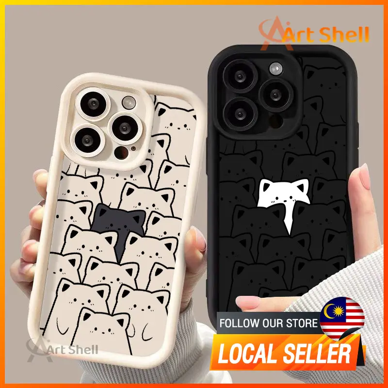 Compatible with iPhone 14 Pro max Cartoon cat 11 12 13 14 Casing silicone xr xs Max 7 8 Plus 11Pro 13P Case Protection Mobile