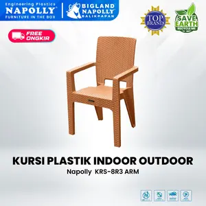 Napolly Kursi Premium KRS-8R3 Furniture Plastin Dengan Tangan Indoor Outdoor