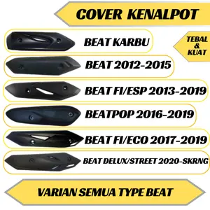 Cover tameng Kenalpot Beat semua type beat fi beat strret beat esp beatpop beat delux tutup knalpot Beat Motor Motorcycle