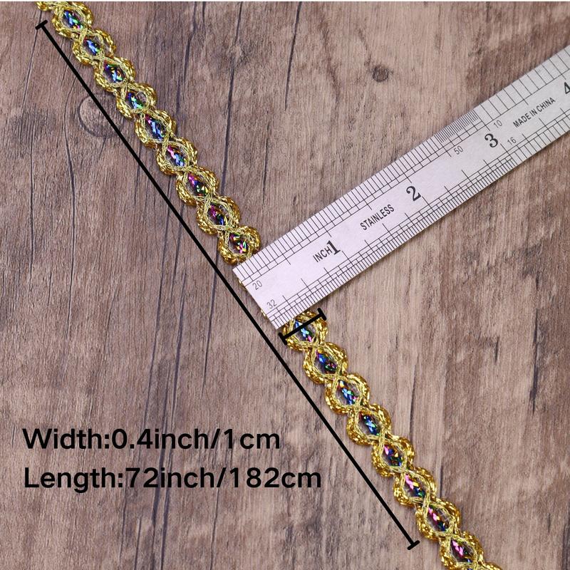 Product Introduction of 2 Yards Braid Lace Trim Embellishment Sewing Trim For Costume Home Decoration 1