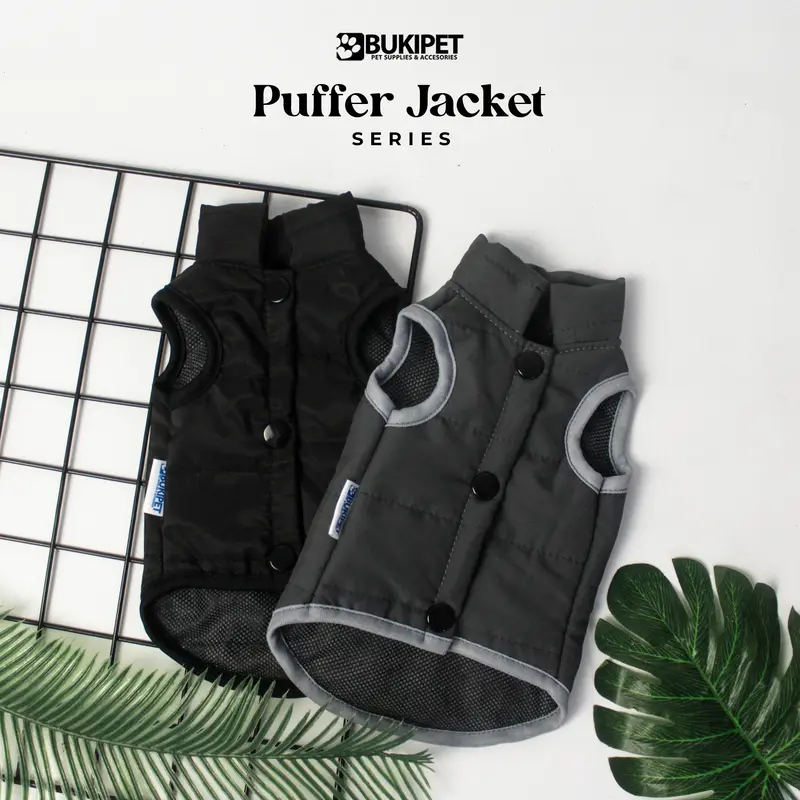 Baju Kucing Anjing Lucu Cowok Cewek Murah Jaket Gelembung - Bukipet Puffer Jacket Series 0