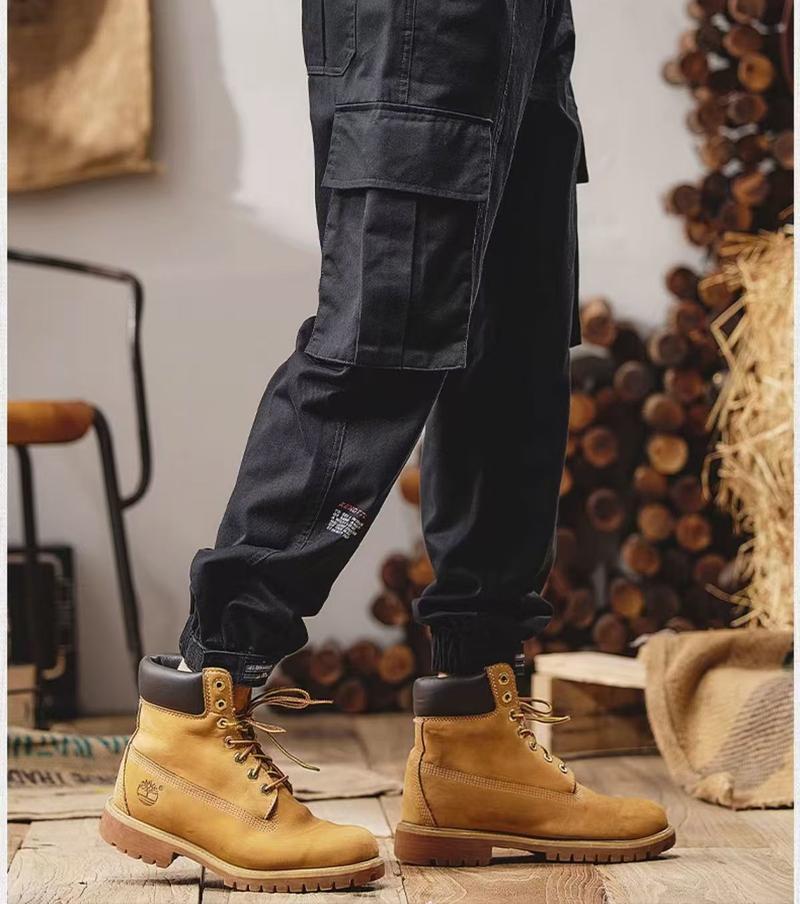 Product Introduction of Men's ankle binding cargo pants Men's retro outdoor paratrooper pants Men's American loose casual pants Men's trendy brand fashionable cargo pants 6