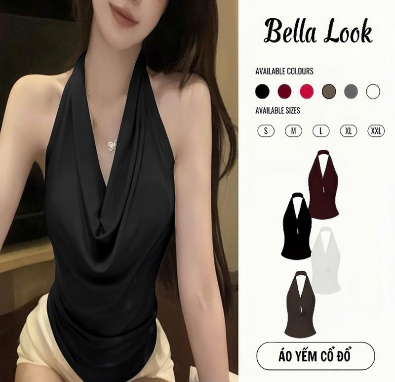 Áo Yếm Cổ Đổ Ôm Body Quyến Rũ Chất Thun Cotton Mềm Mịn BellaLook - 427 [MẶC 6 KIỂU]