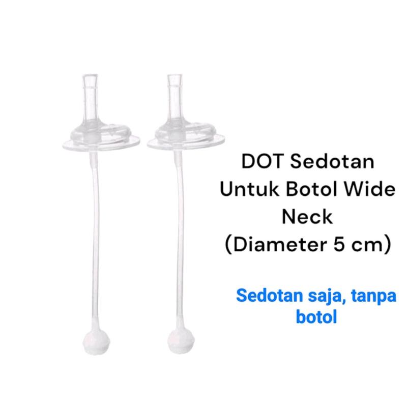 Sedotan Pengganti Dot Untuk Botol Wide Neck Diameter 5 cm 2