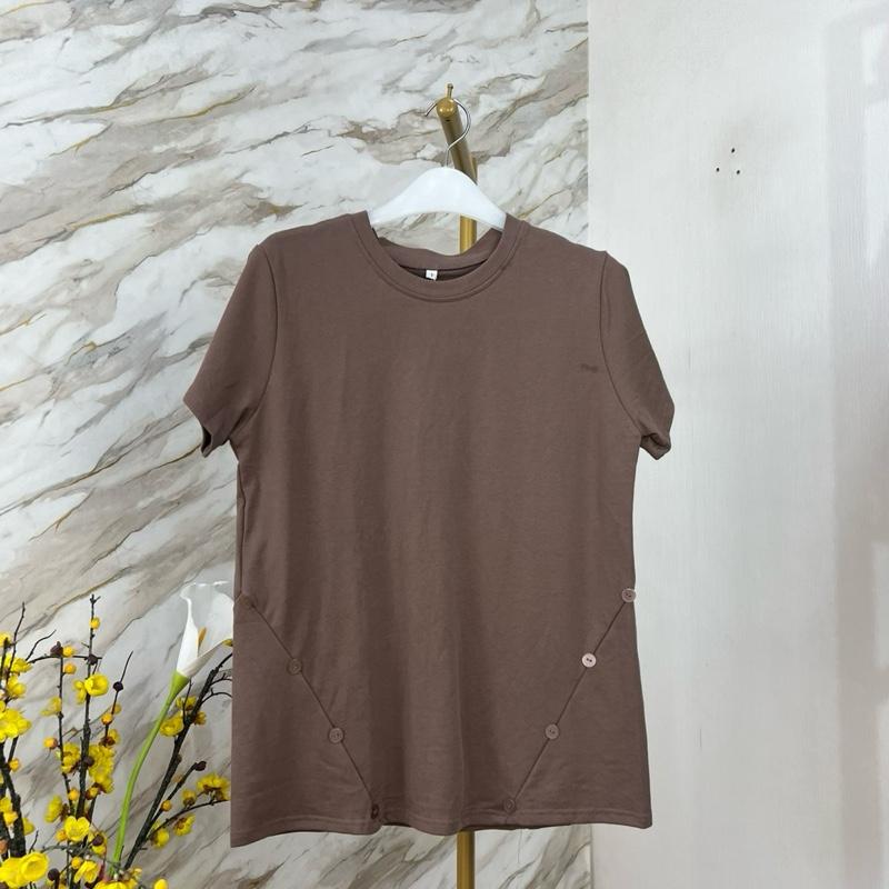 Atasan wanita 3477 lengan pendek motif kancing 3