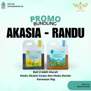 Paket Bundling madu akasia carpa dan madu nektar randu kemasan 1kg
