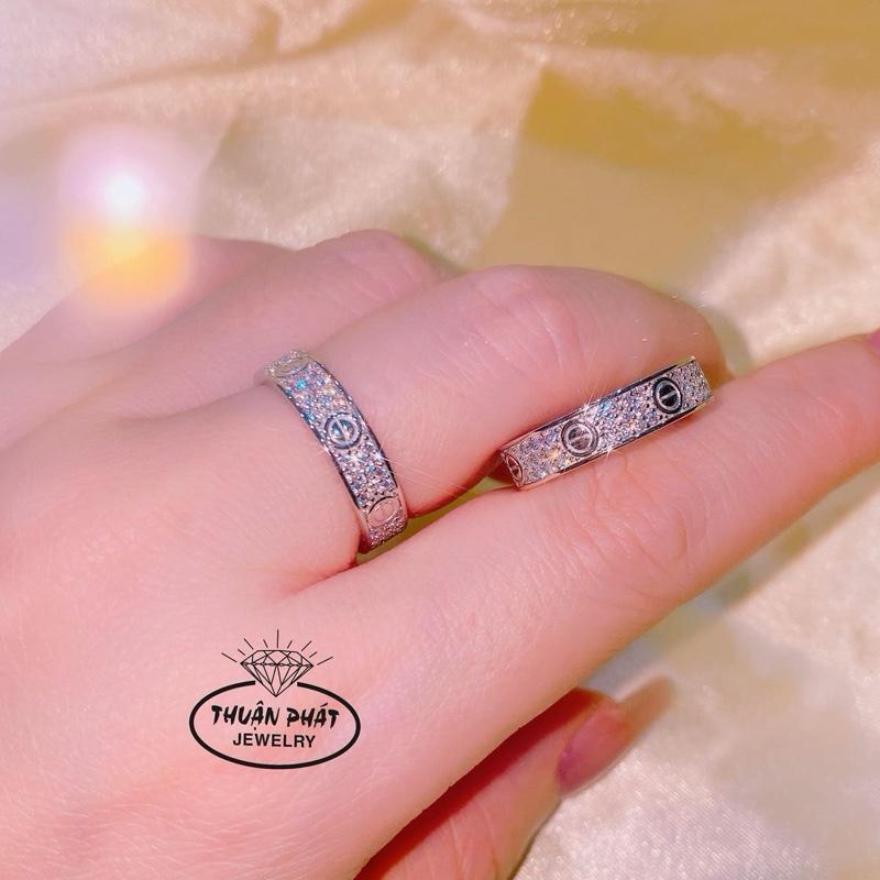 Phụ Kiện Nhẫn Nữ N085 Catie Đính Đá Full Tấm CZ Đeo Tay Sang Trọng Trang Sức Bạc Ý Xi Kim - Bạc Thuận Phát