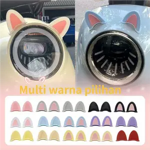 Aksesori 3D Helm Mobil Listrik: Sayap & Telinga Hiasan, Pita Ekor untuk Personalisasi