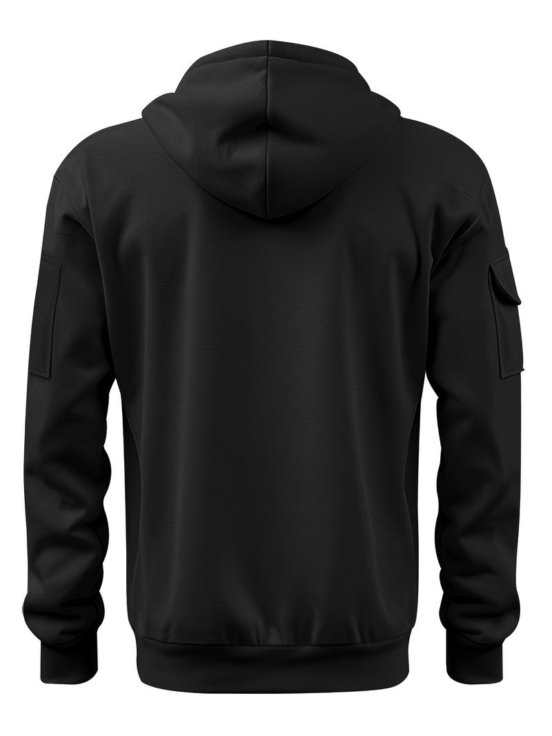 Product Introduction of A stylish windproof and fleece hoodie for autumn and winter warmth, perfect for casual parties 3