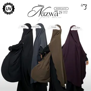 Bonavista - !! UPDATE SIZE !! FK Nazwa  (FREE TALI CADAR) French Khimar Instant Long FK Bahan Mazen Anti UV Sultan FK Long Instant Karet