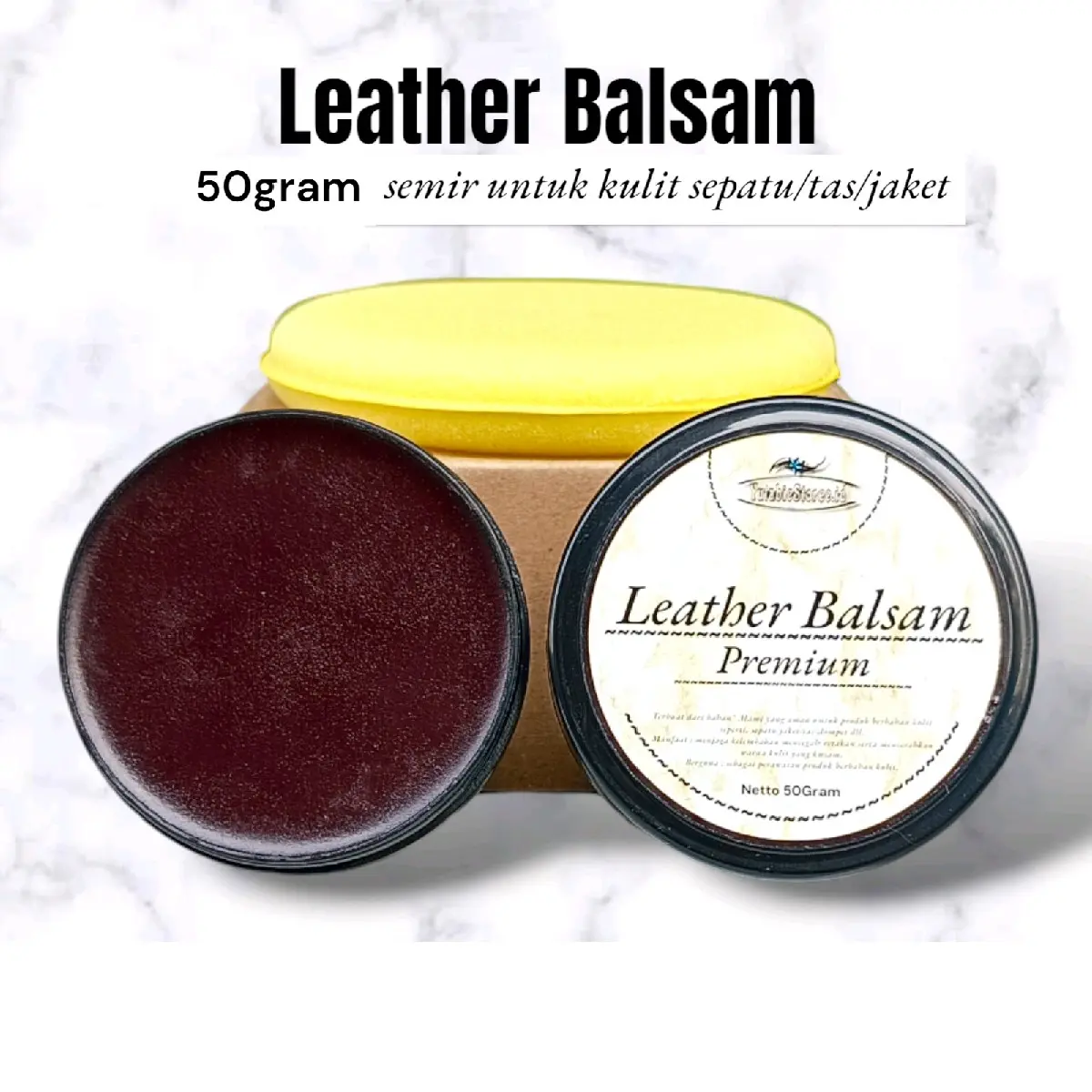 Wonder Balsam Leather Premium 50gram - Semir Kulit Sepatu & Jaket Alami untuk Perawatan Sepatu Kulit Tanpa Bau & Lengket