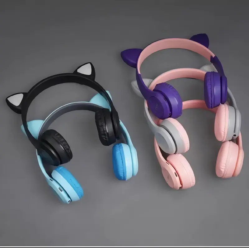 MoonLight - Headphone Bluetooth Model Telinga Kucing LED Wireless Stereo Bass Y47 / Headphone Lucu dengan Lampu Y47 6