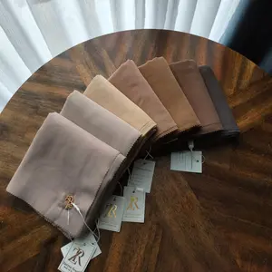 Hijab Segiempat Polos Olive-Zaryta Scarf (Paket Isi 5pc)