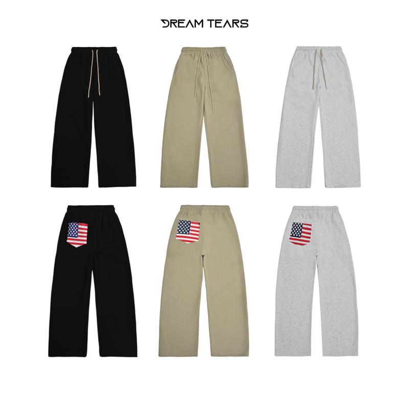 Quần Dài Nam DREAM TEARS , Cỡ Mỹ , From Ống Rộng Chất Liệu Nỉ Hai Da Cao Cấp Thoả Mái Lịch Sự - MSP : QN1