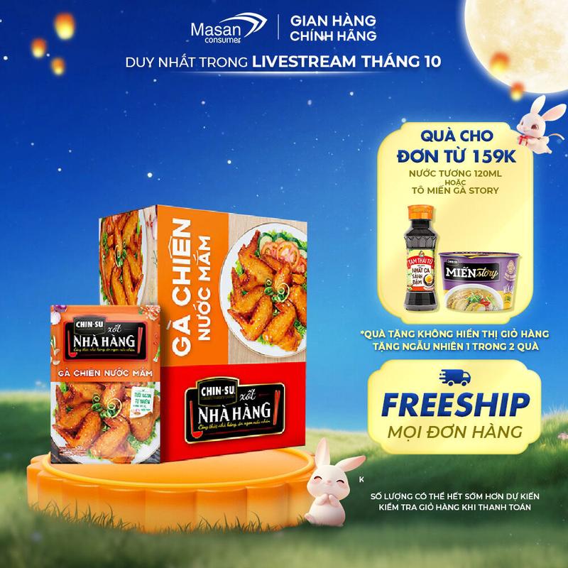 Gia Vị CHIN-SU Hoàn Chỉnh - Xốt Gà Chiên Nước Mắm - Hộp 10 Gói x 70g