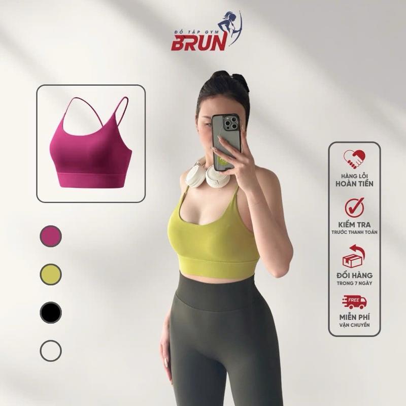 [ÁO] Bra VENUS. Áo Thể Thao Sẵn ĐỆM ĐỤC Dày Dặn. Đồ Tập Gym Nữ Chất Thun Lạnh Cao Cấp.  Thích Hợp Cho Tập Gym, Đạp Xe, Pilates, Yoga. Co Giãn Đa Chiều, Thoải Mái Khi Vận Động - BRUN