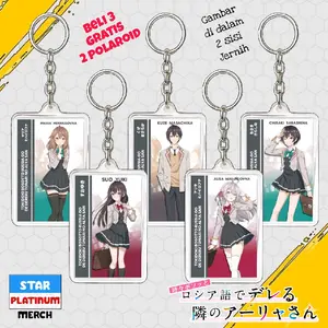 Gantungan Kunci Roshidere - Keychain Alya - Alisa - Suo Yuki - Maria Mikhailovna - Kimishima Ayano - Kuze Masachika - TokidokiTokidoki Bosotto Roshia-go de Dereru Tonari no Arya-san - Ganci Anime