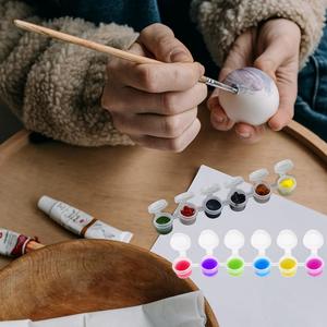 300 recipientes para pintura de 50 piezas, 2 ml / 0.07 oz, 6 cajas conectadas para estudiantes, proyectos artísticos y manualidades, cajas vacías de pintura de 1 pieza, dispensadoras de pintura con 6 compartimentos.