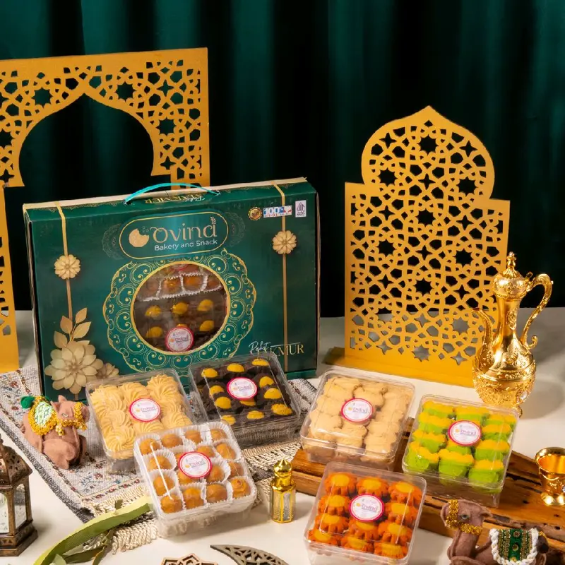 Kue Paket lebaran Ovina Makmur Series ( AFL) Nastar Food Frozen Kering Cookies Toples Makanan Cemilan Snacks Choco 6 toples ( berat isi per toples 170 gram ) 1