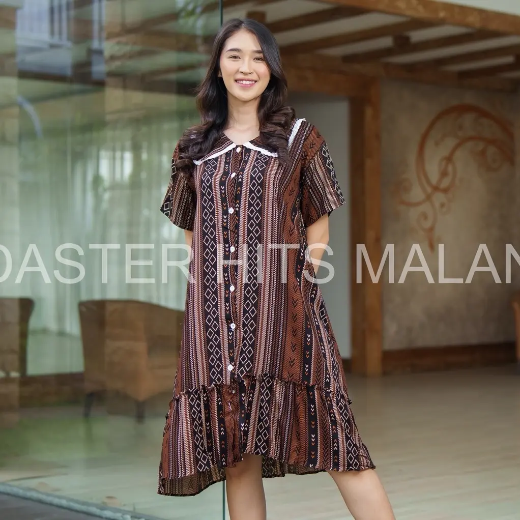Daster jisso kerah renda /Daster full kancing /Daster Ibu Katun Menyusui Nyaman Rayon Wanita Busui Hamil Bumil