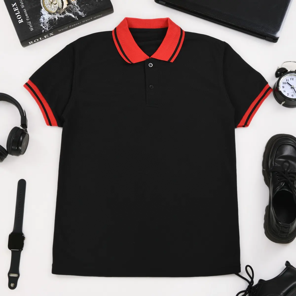 KaosPolos88 Kaos Polo Shirt Pria Polos Kerah Kombinasi | Kaos Pria Polos Berkerah | Polo Shirt Pria Keren Baju Cowok Dewasa Kaos Kerah Hitam
