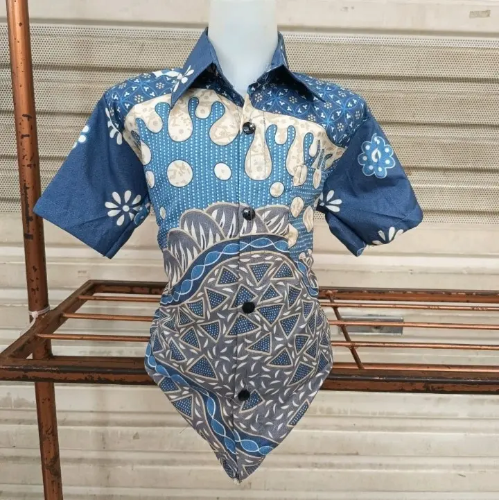 Kemeja Batik Anak Lengan Pendek Bahan Katun Mikro 5
