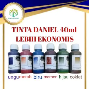 TINTA DANIEL 40ML, TINTA KALIGRAFI WARNA EKONOMIS