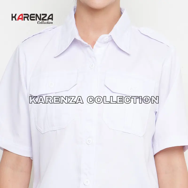 Baju Putih Dinas Wanita Lengan Pendek Seragam Pns Putih Wanita Baju Pdh Putih Wanita Kemeja Putih Pemda Wanita pppk baju  pdh pmr 4