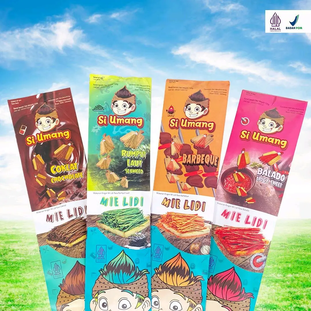 Mie Lidi Si Umang 130 gram / 30 cm | Cemilan Instan | Snack